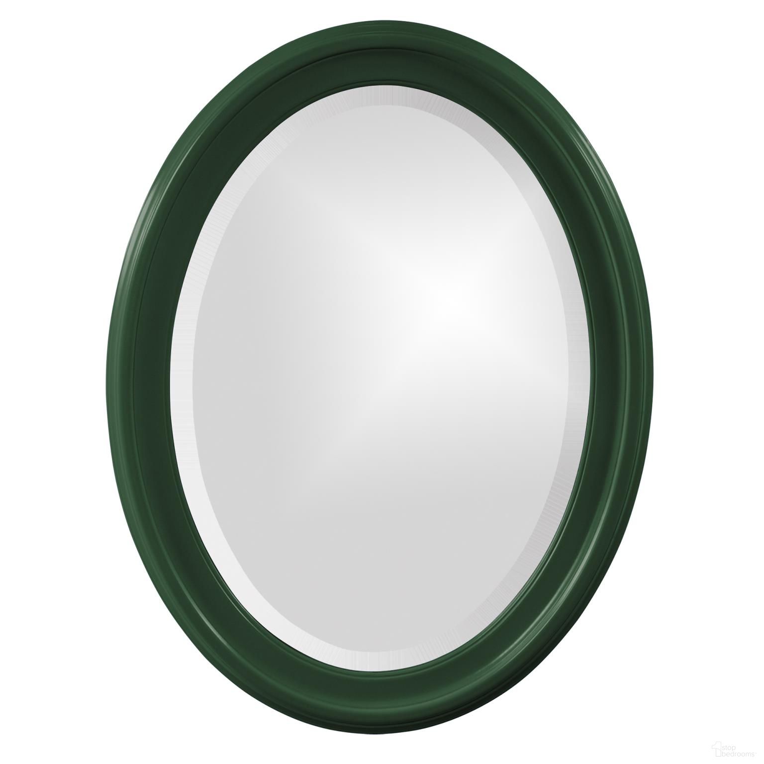 George Mirror In Glossy Hunter Green