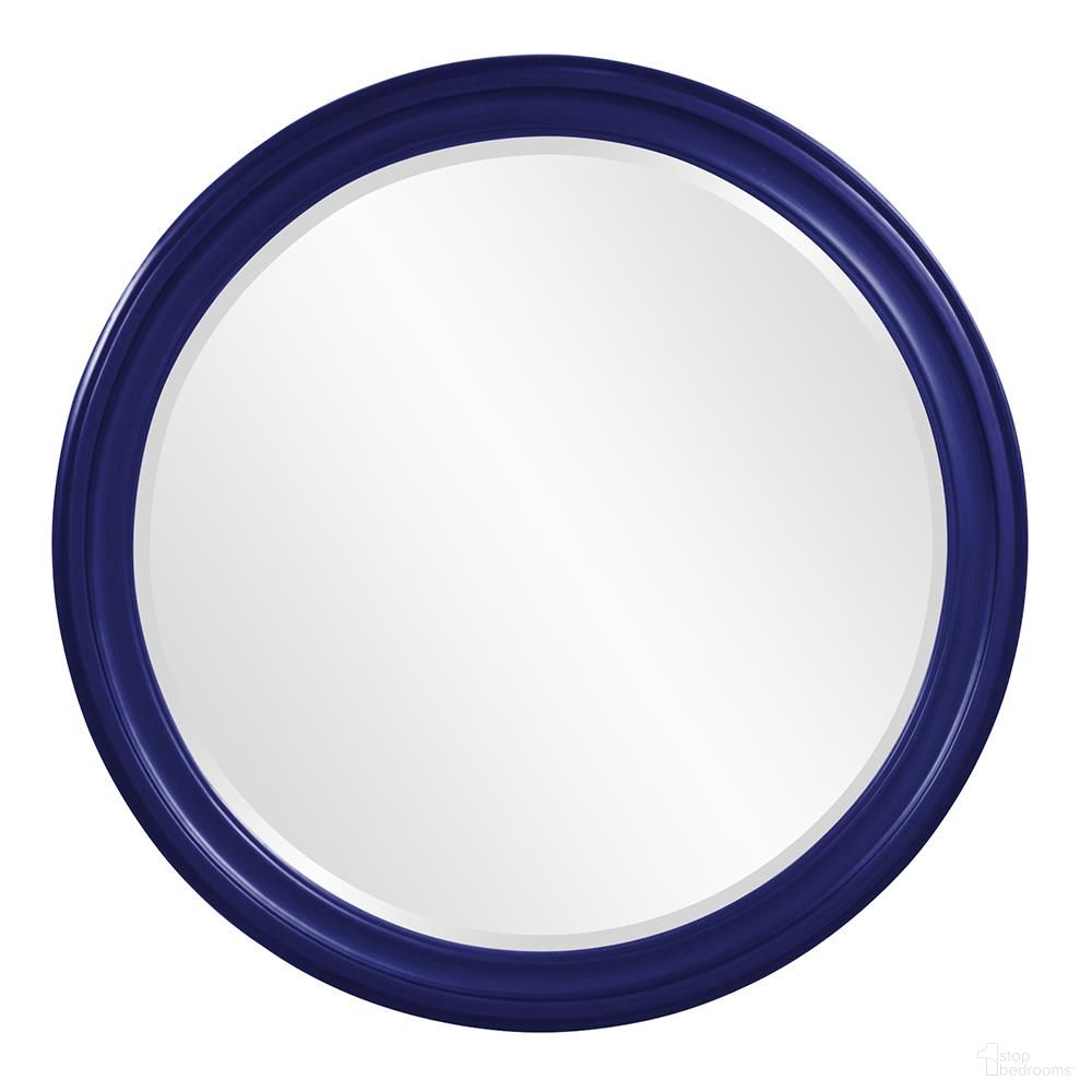 George Mirror In Glossy Navy