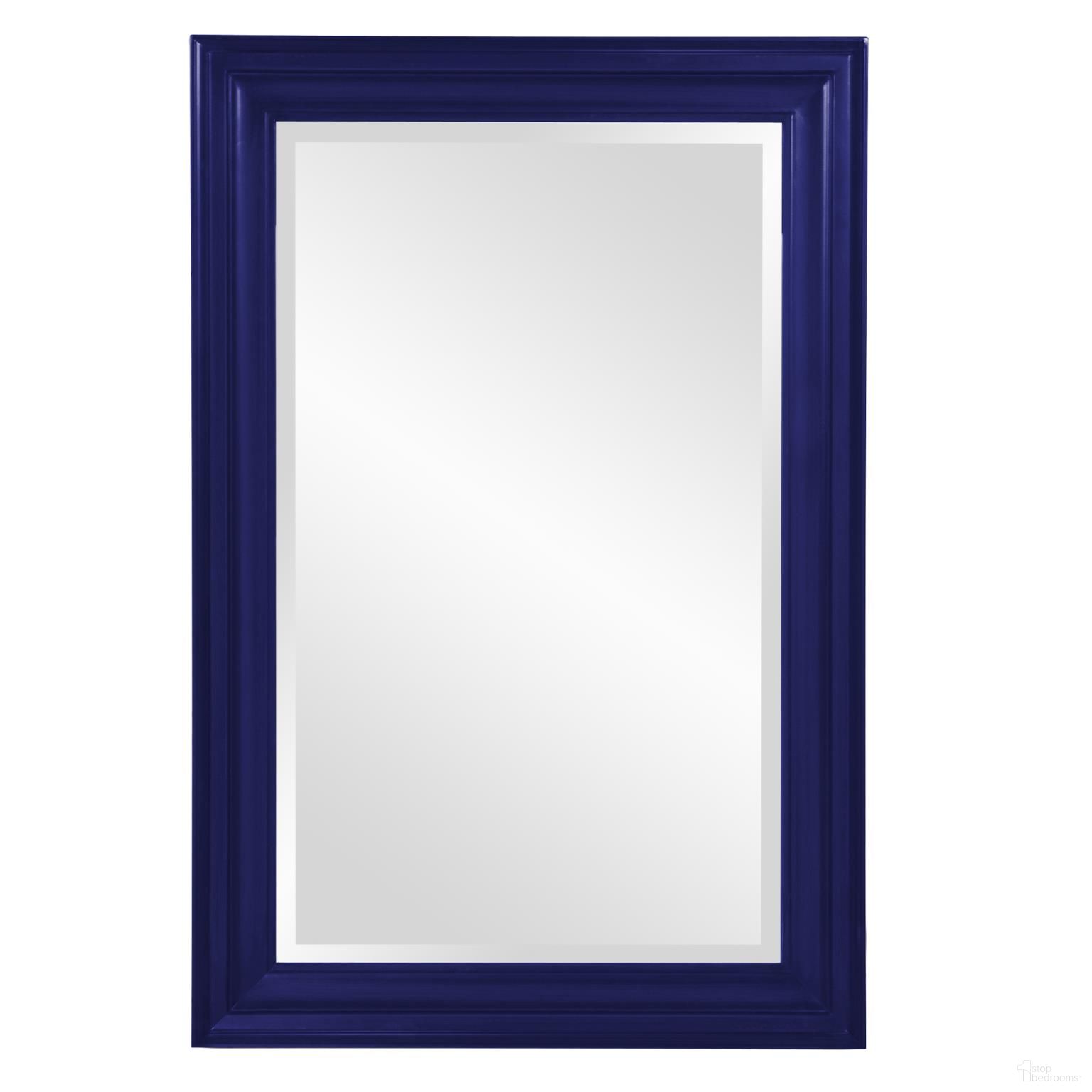George Mirror In Glossy Navy