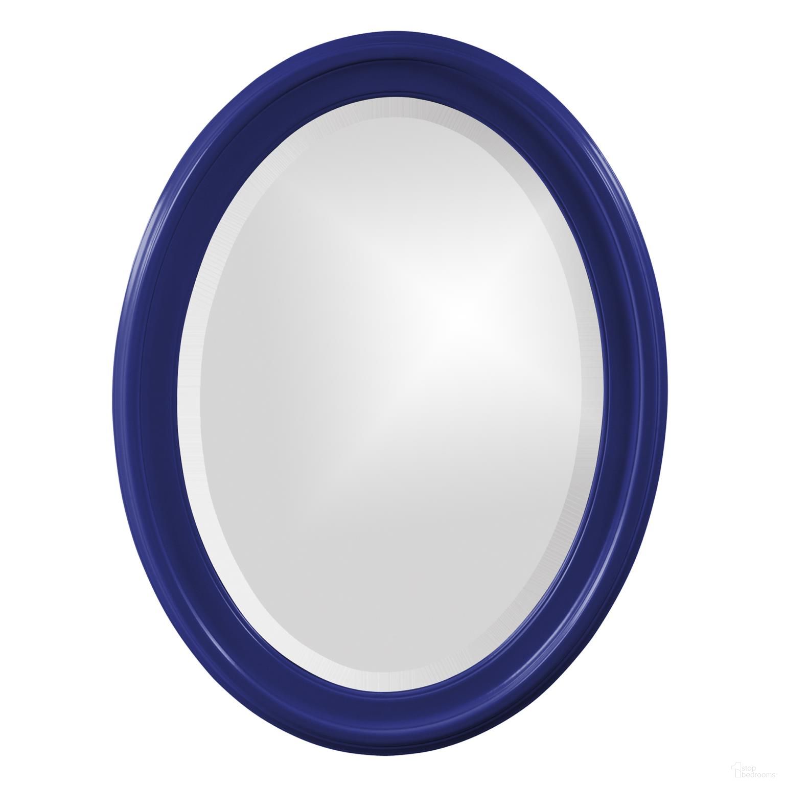 George Mirror In Glossy Navy