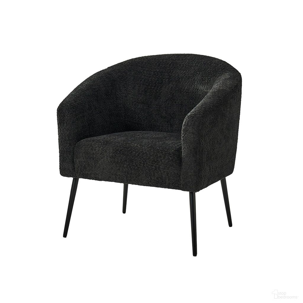 George Modern Boucle Armchair In Black