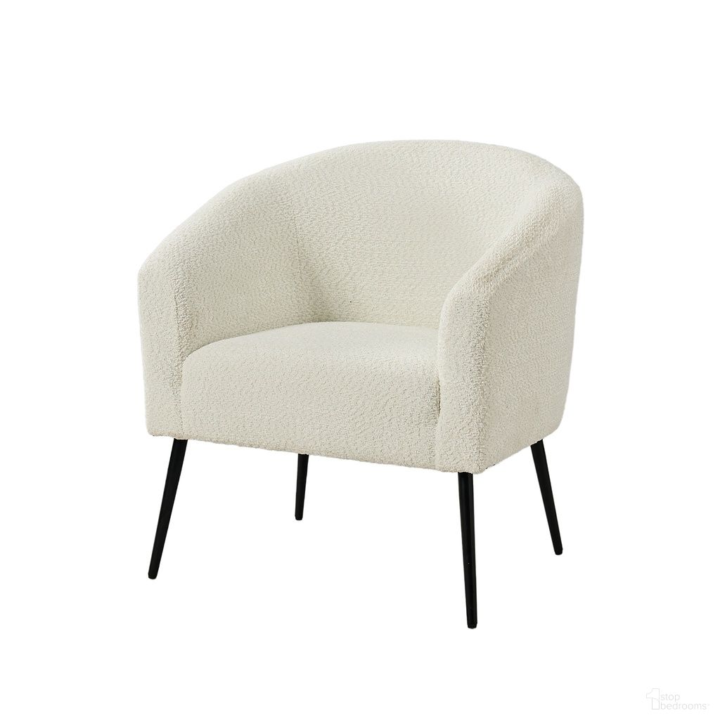 George Modern Boucle Armchair In Ivory