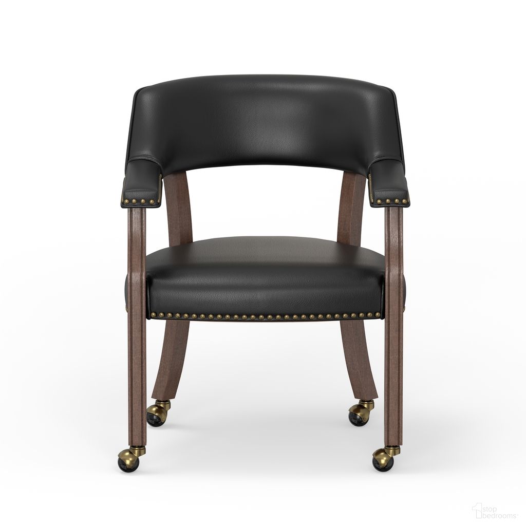 Georgio Dining and Game Chair In Walnut and Black