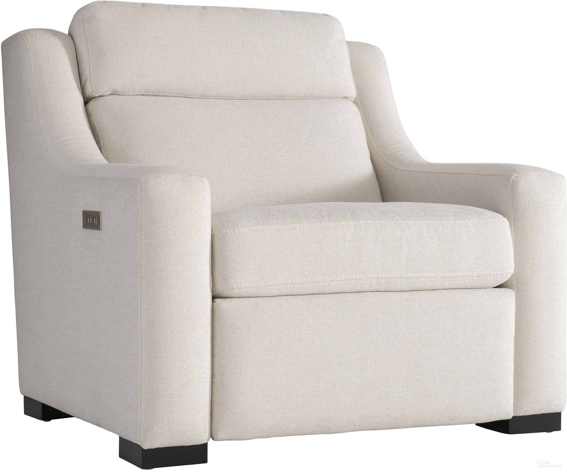 The appearance of Germain Fabric Power Motion Chair In White and Cream Chenille designed by Bernhardt in the transitional interior design. This white/cream chenille piece of furniture was selected by 1StopBedrooms from Germain Collection to add a touch of cosiness and style into your home. Sku: B222RO. Material: Fabric. Upholstery Material: Chenille.