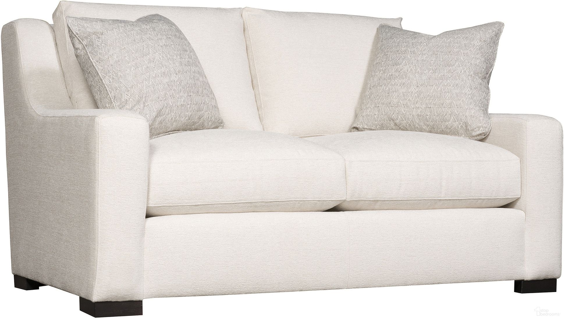 The appearance of Germain Loveseat designed by Bernhardt in the traditional interior design. This mocha chenille piece of furniture was selected by 1StopBedrooms from Germain Collection to add a touch of cosiness and style into your home. Sku: B2665A. Material: Wood. Upholstery Material: Chenille.