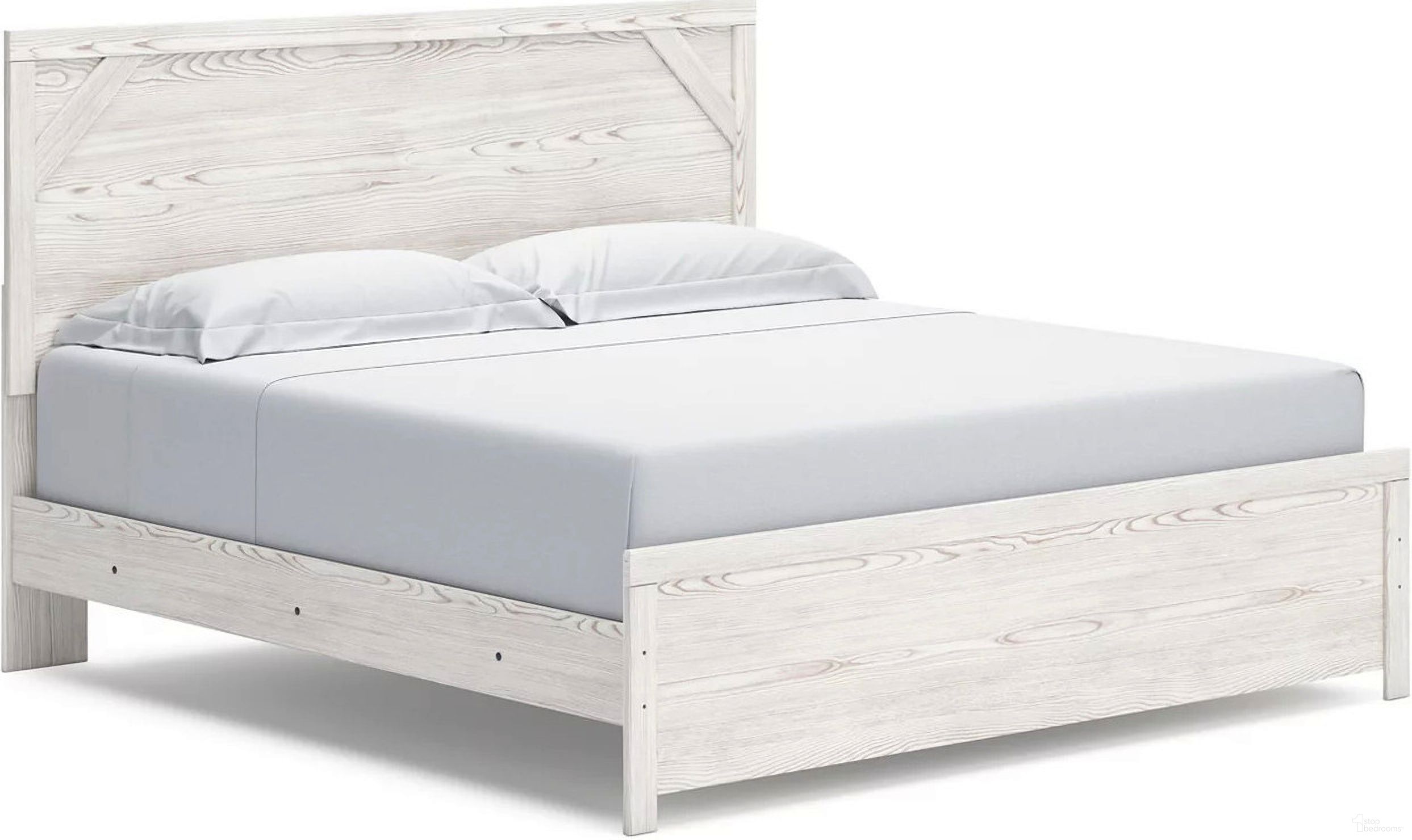 The appearance of Gerridan White And Gray King Panel Bed designed by Signature Design by Ashley in the transitional interior design. This white/gray piece of furniture was selected by 1StopBedrooms from Gerridan Collection to add a touch of cosiness and style into your home. Sku: B1190-72;B1190-97. Bed Type: Panel Bed. Material: Wood. Bed Size: King.