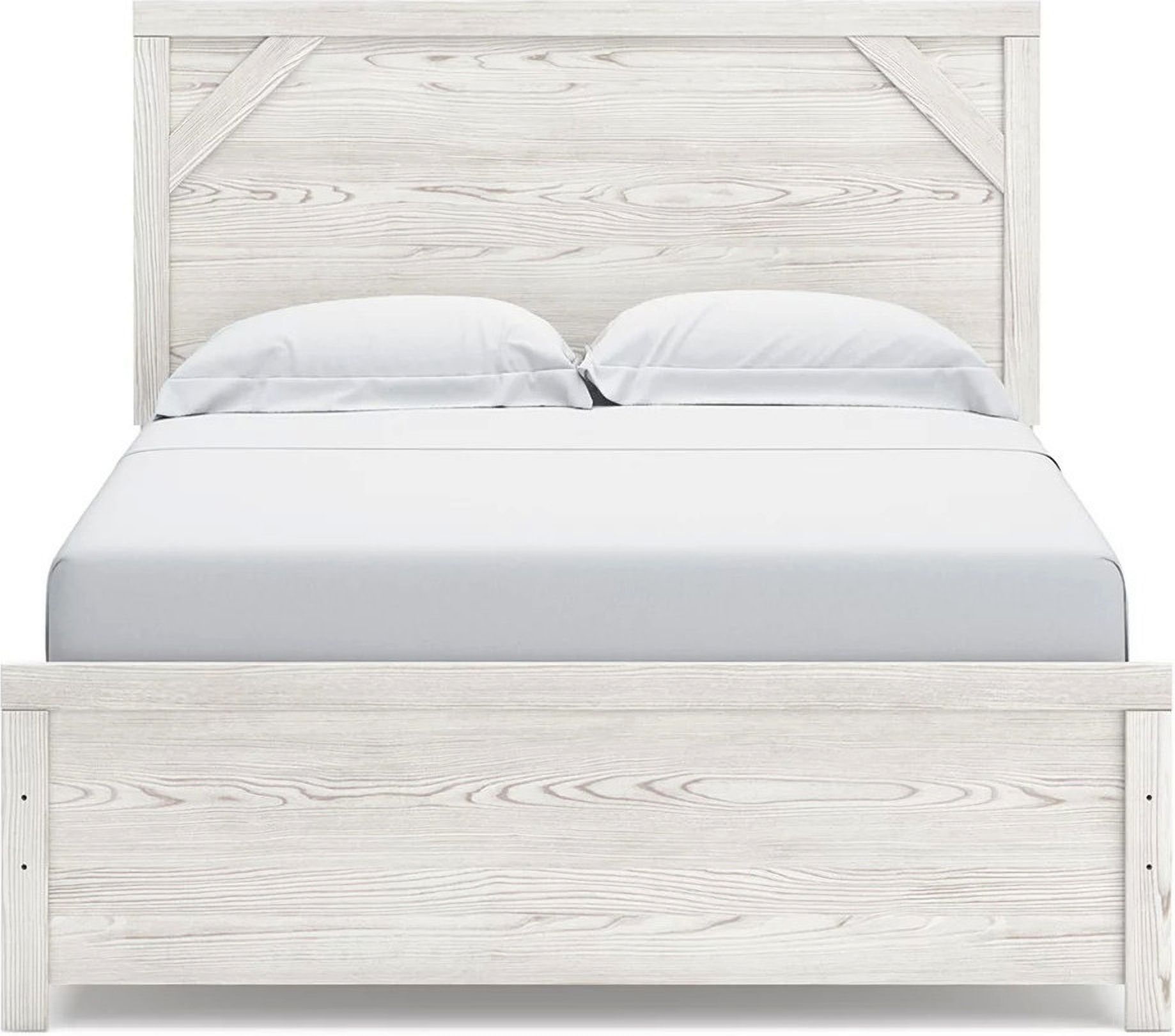 The appearance of Gerridan White And Gray Queen Panel Bed designed by Signature Design by Ashley in the transitional interior design. This white/gray piece of furniture was selected by 1StopBedrooms from Gerridan Collection to add a touch of cosiness and style into your home. Sku: B1190-71;B1190-96. Bed Type: Panel Bed. Material: Wood. Bed Size: Queen.