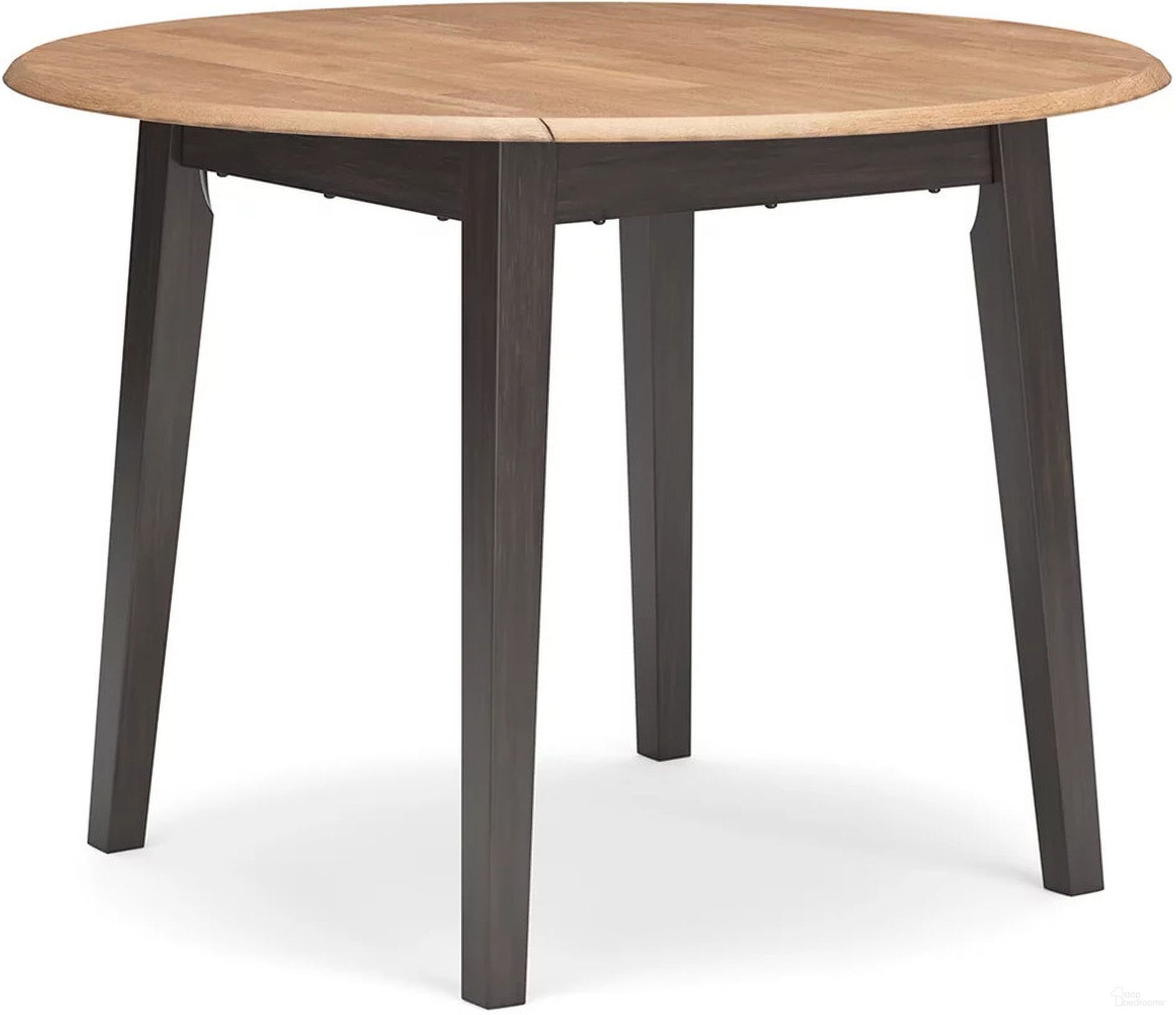 The appearance of Gesthaven Dining Drop Leaf Table In Natural and Brown designed by Signature Design by Ashley in the transitional interior design. This natural and brown piece of furniture was selected by 1StopBedrooms from Gesthaven Collection to add a touch of cosiness and style into your home. Sku: D396-15. Table Base Style: Legs. Table Top Shape: Round. Material: Wood. Size: 42".