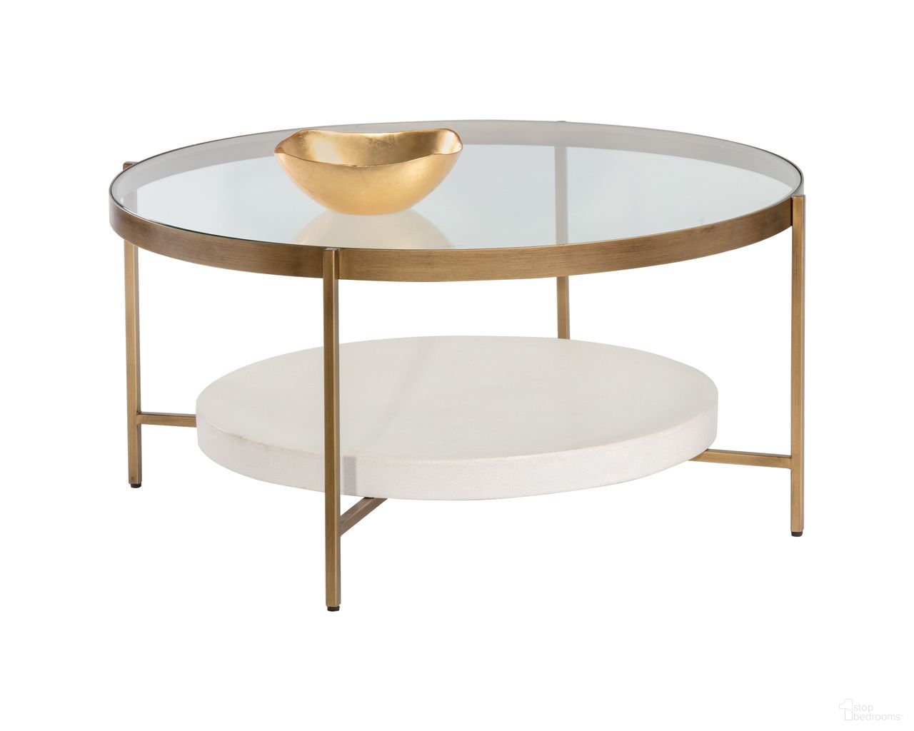 Gia Coffee Table In White and Clear