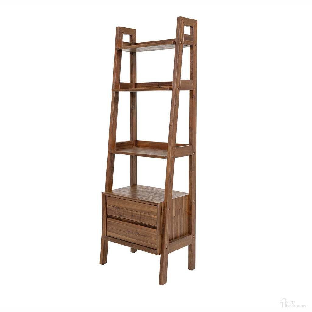 Gia Modular Bookcase In Warm Pecan