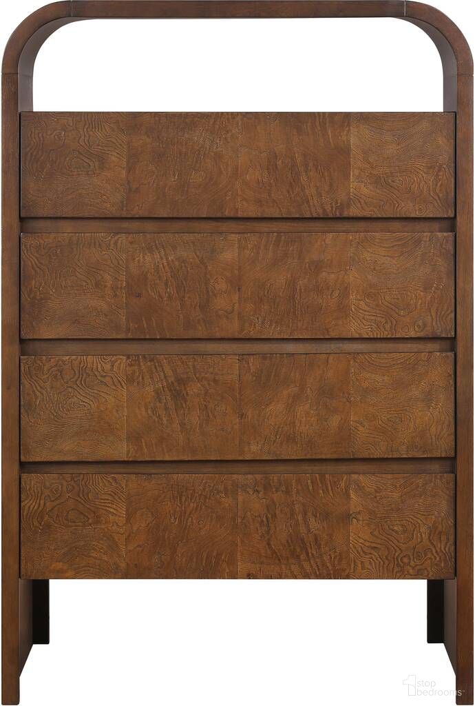 The appearance of Giada Solid Wood and Veneer Chest In Brown designed by Meridian in the modern / contemporary interior design. This brown piece of furniture was selected by 1StopBedrooms from Giada Collection to add a touch of cosiness and style into your home. Sku: 843Brown-CH. Material: Oak.