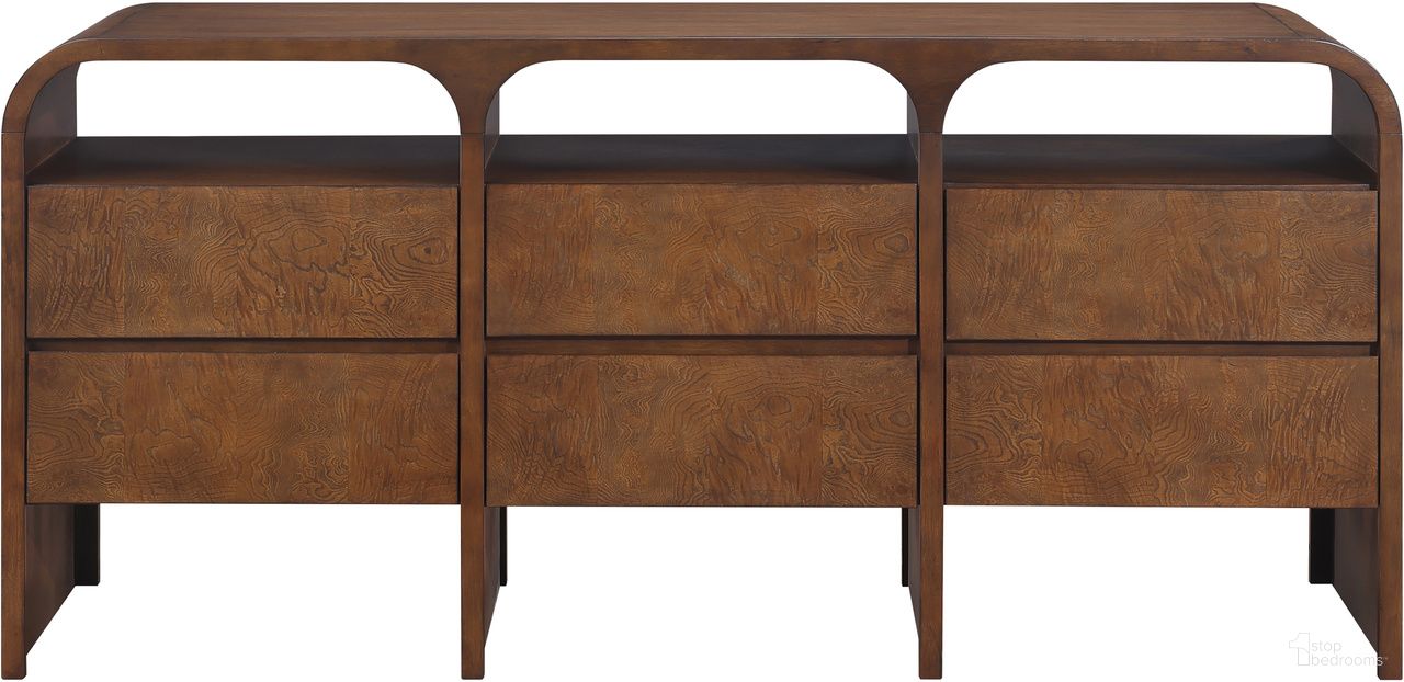 Giada Solid Wood and Veneer Dresser In Brown