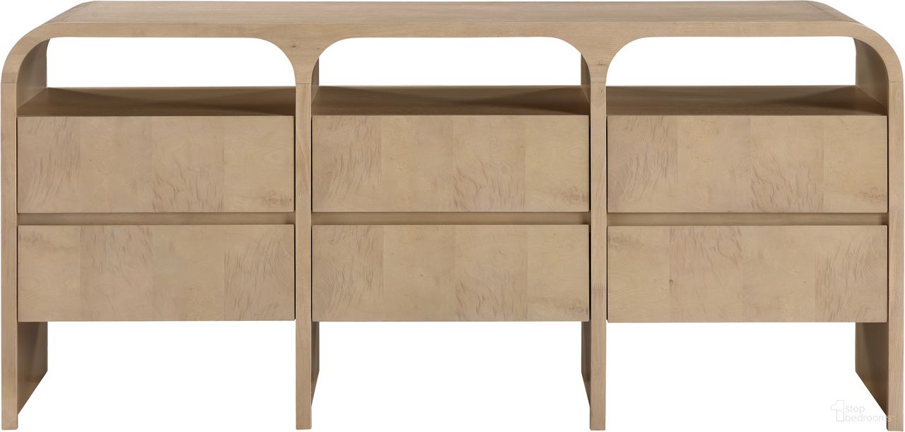 Giada Solid Wood and Veneer Dresser In Natural