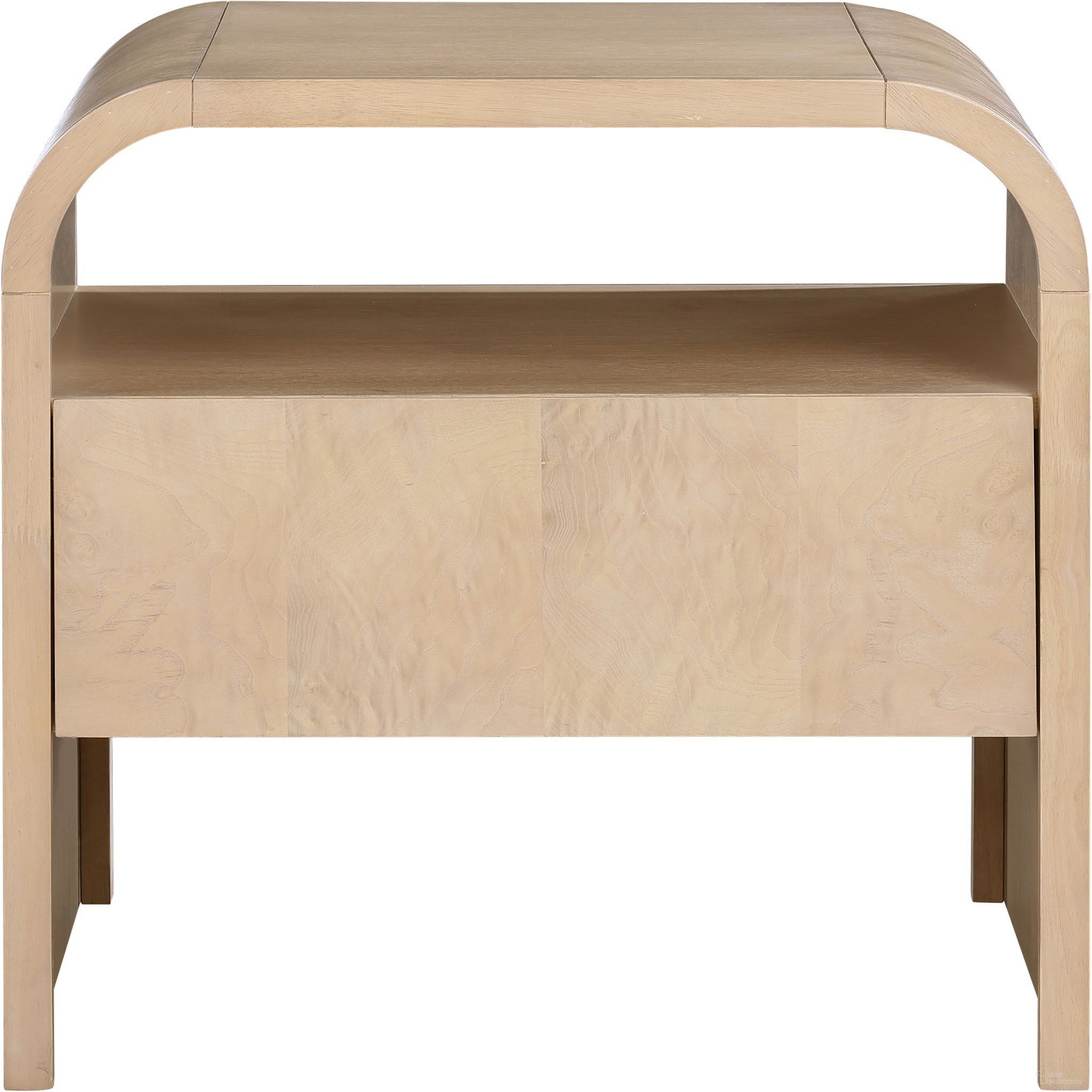Giada Solid Wood and Veneer Nightstand In Natural