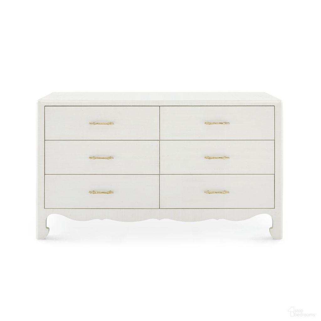 The appearance of Gianna Extra Large 6-Drawer Dresser In Sand White designed by Villa & House in the transitional interior design. This sand white piece of furniture was selected by 1StopBedrooms from Gianna Collection to add a touch of cosiness and style into your home. Sku: GNA-250-469-88. Material: Wood.