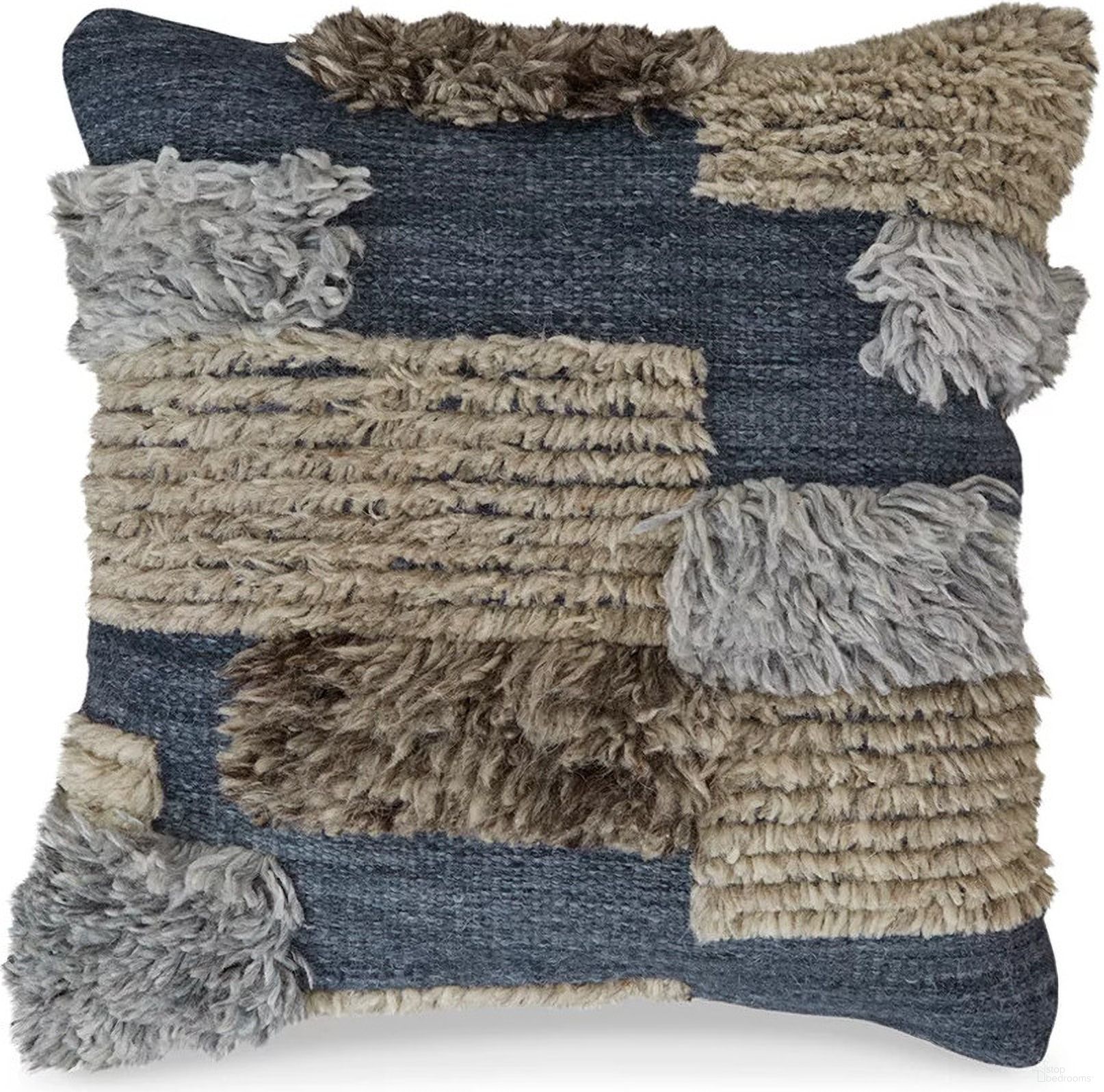The appearance of Gibbend Blue And Gray Pillow designed by Signature Design by Ashley in the transitional interior design. This blue/gray/white piece of furniture was selected by 1StopBedrooms from Gibbend Collection to add a touch of cosiness and style into your home. Sku: A1000926P. Material: Fabric.