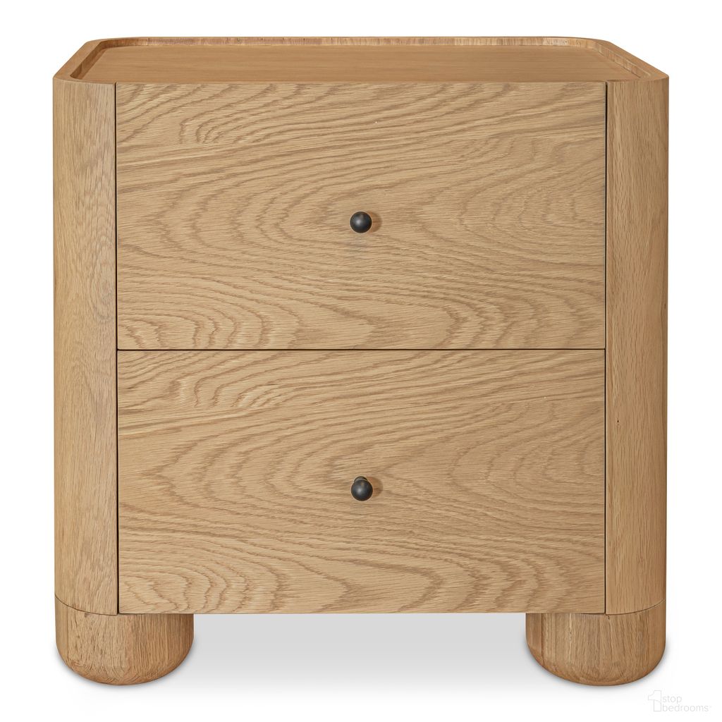 The appearance of Gibson Nightstand In Natural designed by Moes Home in the modern / contemporary interior design. This natural piece of furniture  was selected by 1StopBedrooms from Gibson Collection to add a touch of cosiness and style into your home. Sku: FC-1011-24. Material: Oak.