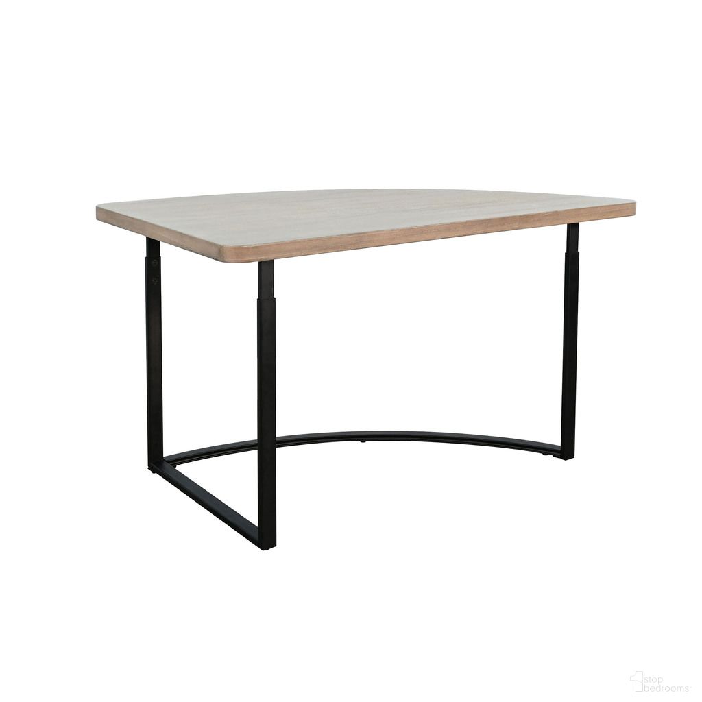 The appearance of Gibson Table with Adjustable Height In Wheat designed by Sunny Designs in the modern / contemporary interior design. This wheat piece of furniture  was selected by 1StopBedrooms from Gibson Collection to add a touch of cosiness and style into your home. Sku: 0117WE-T. Table Base Style: Trestle. Table Top Shape: Triangular. Size: 30" x 48". Material: Solid Wood.