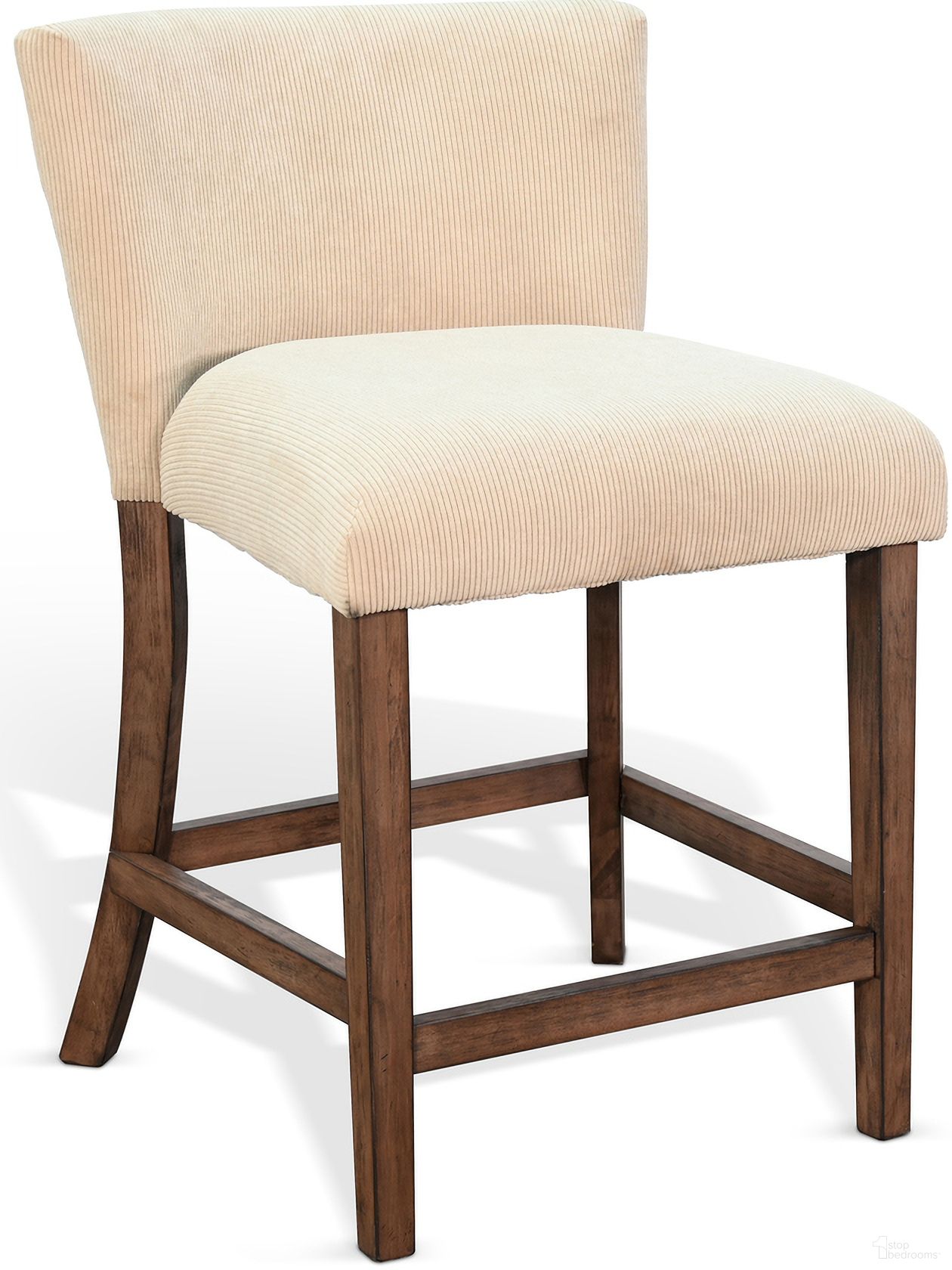 The appearance of Gibson Upholstered Counter Stool Set of 2 In Buckskin designed by Sunny Designs in the transitional interior design. This buckskin piece of furniture was selected by 1StopBedrooms from Gibson Collection to add a touch of cosiness and style into your home. Sku: 1505BU-24. Material: Solid Wood.