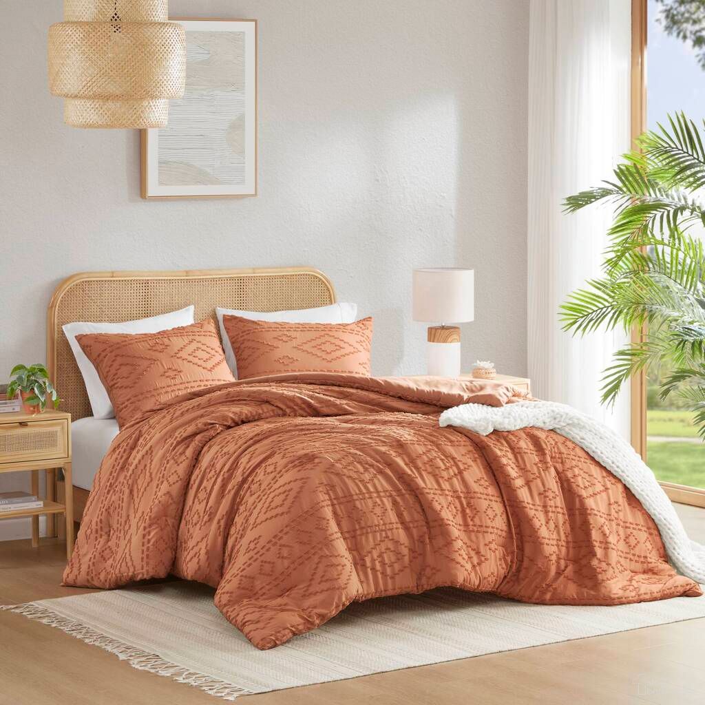 Gigi Comforter Mini Set In Terracotta
