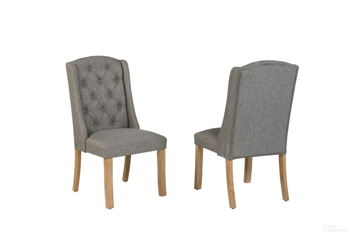 The appearance of Gigi Fabric Wingback Dining Chair Set of 2 in Gray designed by Best Quality Furniture in the modern / contemporary interior design. This gray piece of furniture was selected by 1StopBedrooms from Gigi Collection to add a touch of cosiness and style into your home. Sku: D706-WC. Material: Linen. Chair Type: Side Chair.