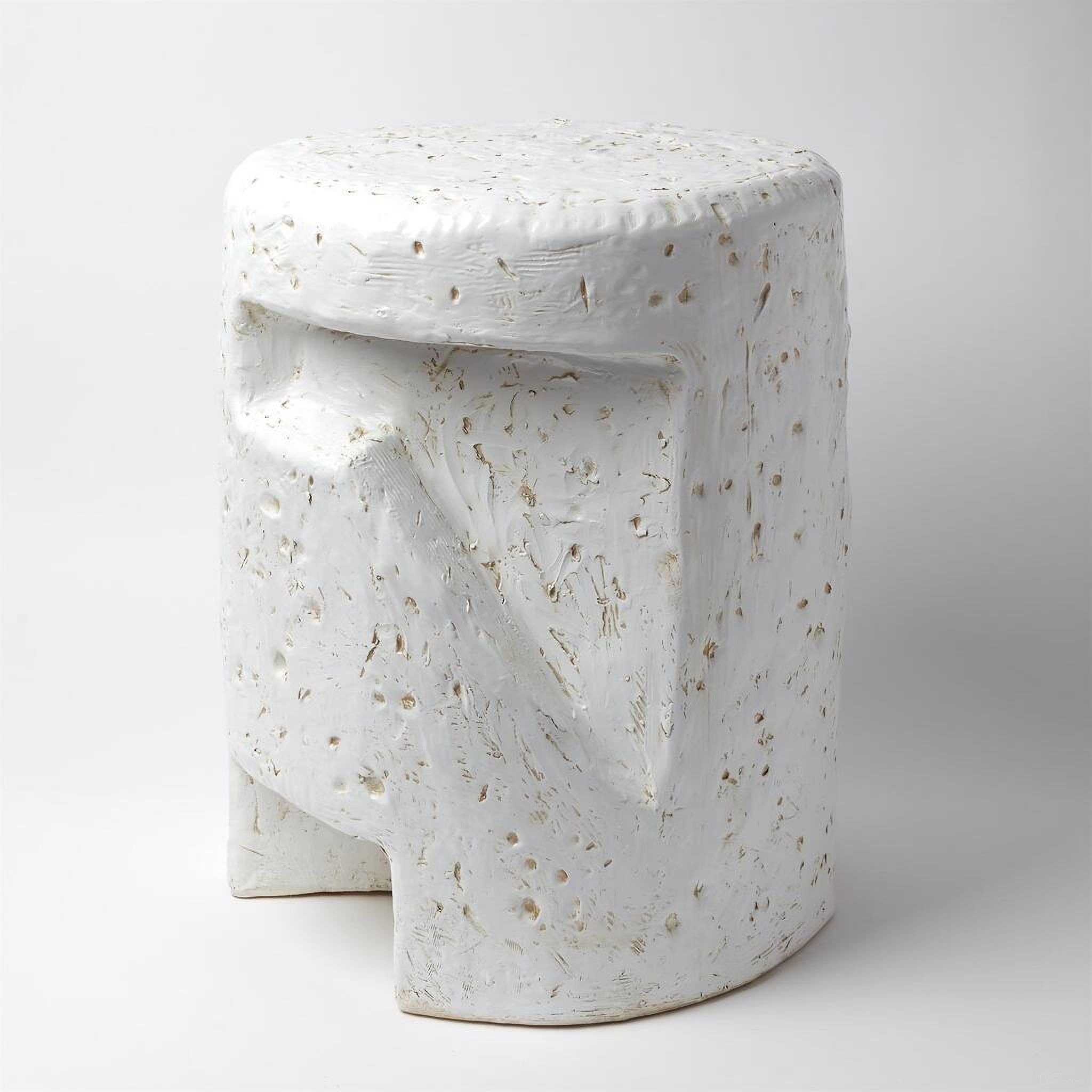 The appearance of Gilles Side Table In White designed by Global Views in the modern / contemporary interior design. This white piece of furniture  was selected by 1StopBedrooms from  to add a touch of cosiness and style into your home. Sku: FDS330012. Material: Ceramic.