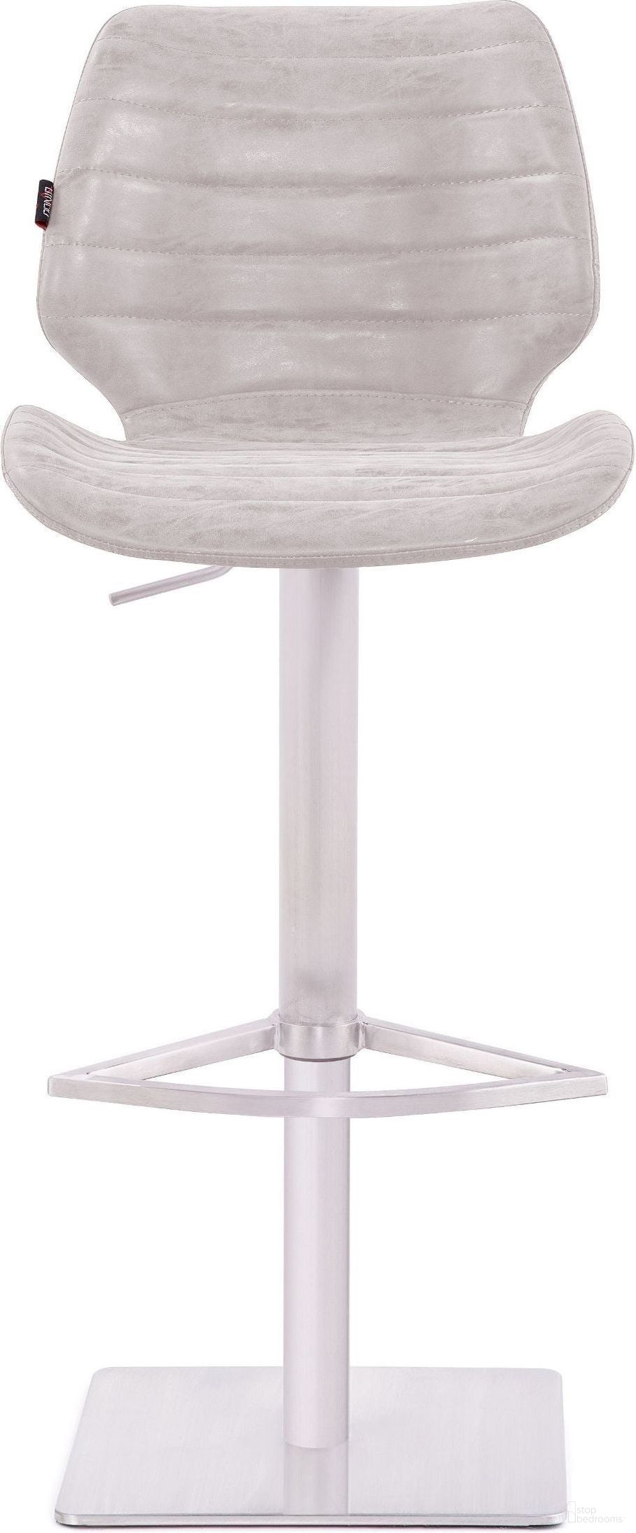 The appearance of Gina Gas Lift Barstool In Vintage Light Grey designed by Bellini Modern Living in the modern / contemporary interior design. This light grey piece of furniture was selected by 1StopBedrooms from Gina Collection to add a touch of cosiness and style into your home. Sku: Gina-GB LGY. Material: Stainless Steel.