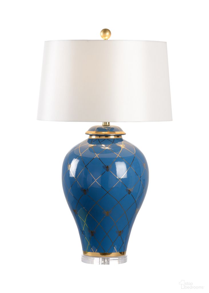 The appearance of Ginger Jar Lamp In Blue and Gold designed by Chelsea House in the modern / contemporary interior design. This blue/gold piece of furniture  was selected by 1StopBedrooms from Shayla Copas Collection to add a touch of cosiness and style into your home. Sku: 69767. Material: Ceramic.