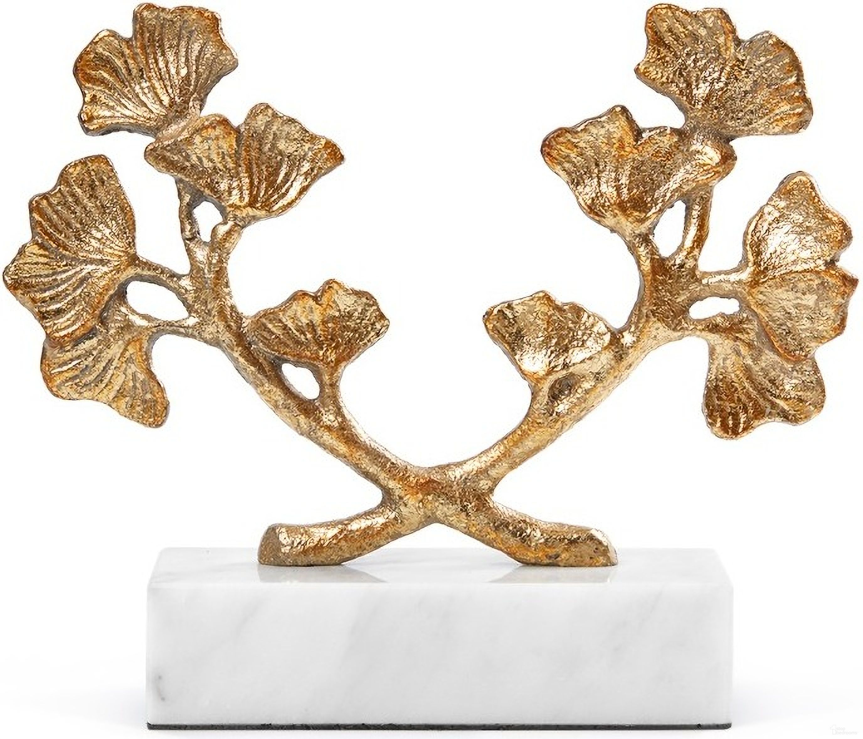Ginko Statue In Gold Leaf