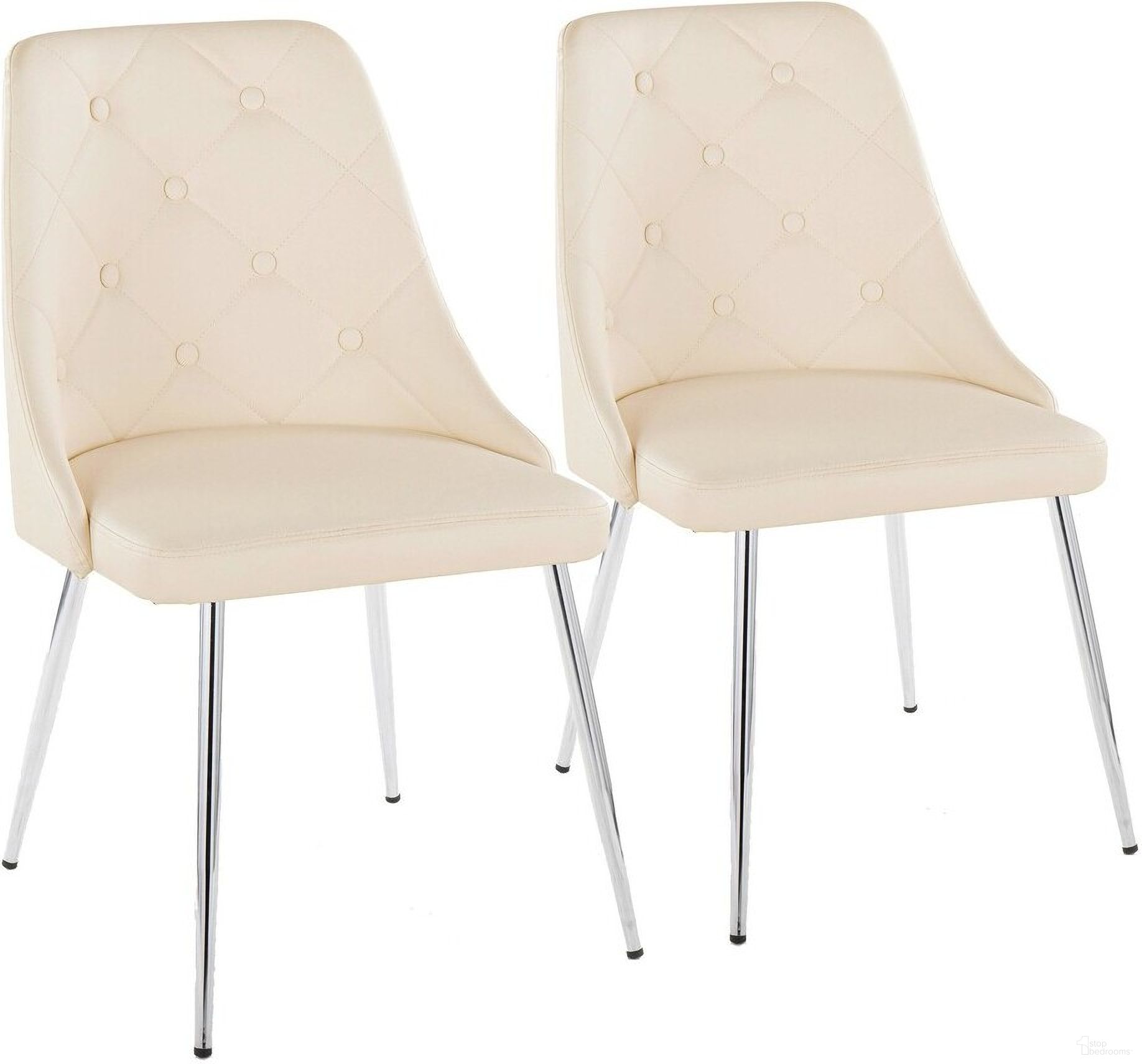 Giovanni Chair Set of 2 In Chrome