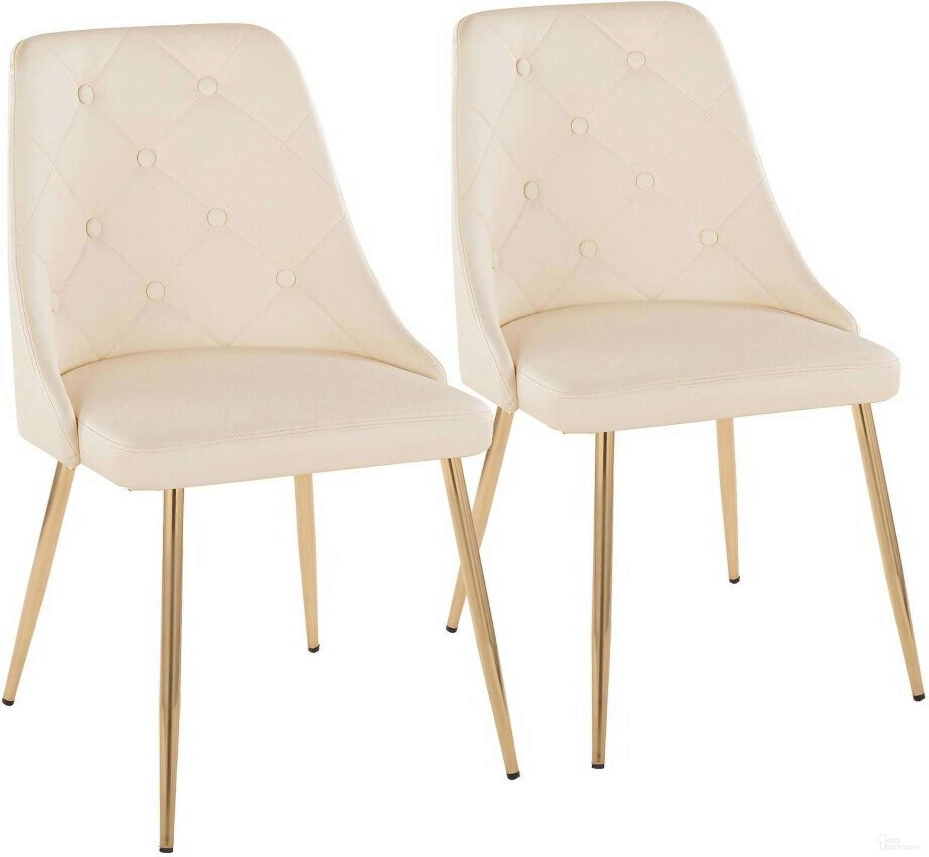 Giovanni Chair Set of 2 In Gold