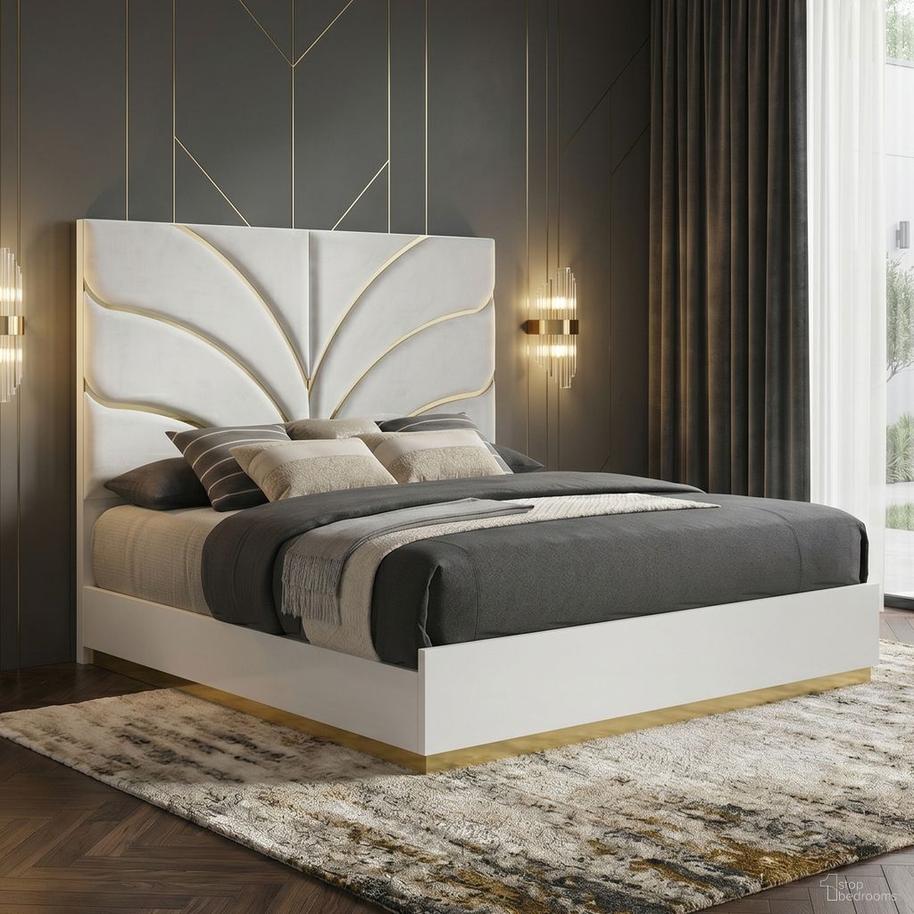 Giovanni Queen Bed In White