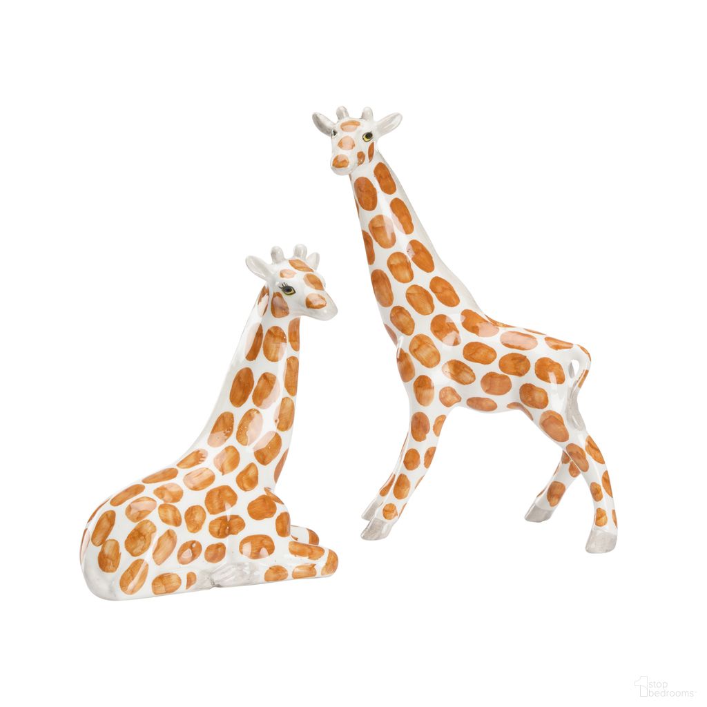 The appearance of Giraffes (PR) In White and Orange designed by Chelsea House in the modern / contemporary interior design. This white/orange piece of furniture was selected by 1StopBedrooms from Chelsea House Misc Collection to add a touch of cosiness and style into your home. Sku: 385746. Material: Ceramic.