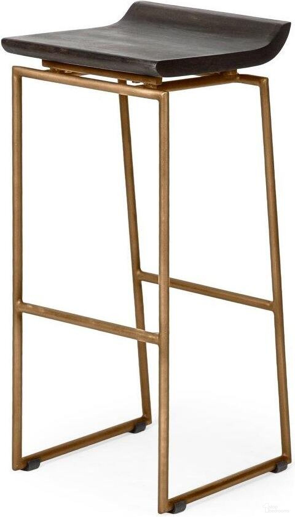 The appearance of Givens 30.25 Inch Seat Height Brown Wood Seat Gold Metal Base Stool designed by Mercana in the modern / contemporary interior design. This brown piece of furniture was selected by 1StopBedrooms from Givens Collection to add a touch of cosiness and style into your home. Sku: 67991. Material: Wood.
