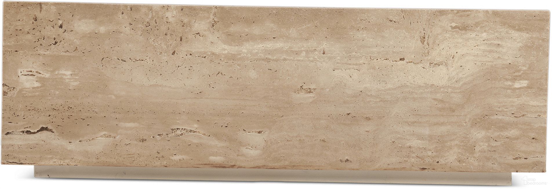 The appearance of Giza 50 Inch Drum Coffee Table In Travertine Stone designed by Home Trends and Design in the transitional interior design. This travertine piece of furniture  was selected by 1StopBedrooms from Giza Collection to add a touch of cosiness and style into your home. Sku: ZWGZACT50TV. Material: Reclaimed Iron.