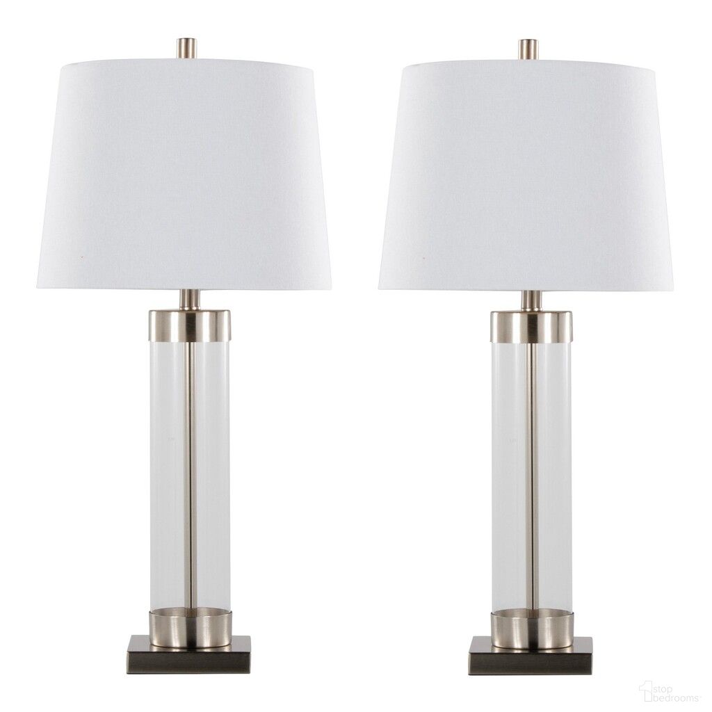 The appearance of Glacier 30 Inch Glass Table Lamp Set of 2 In White designed by Lumisource in the modern / contemporary interior design. This white piece of furniture  was selected by 1StopBedrooms from Glacier Collection to add a touch of cosiness and style into your home. Sku: GTG30-MERC CLBNIW2. Material: Glass.