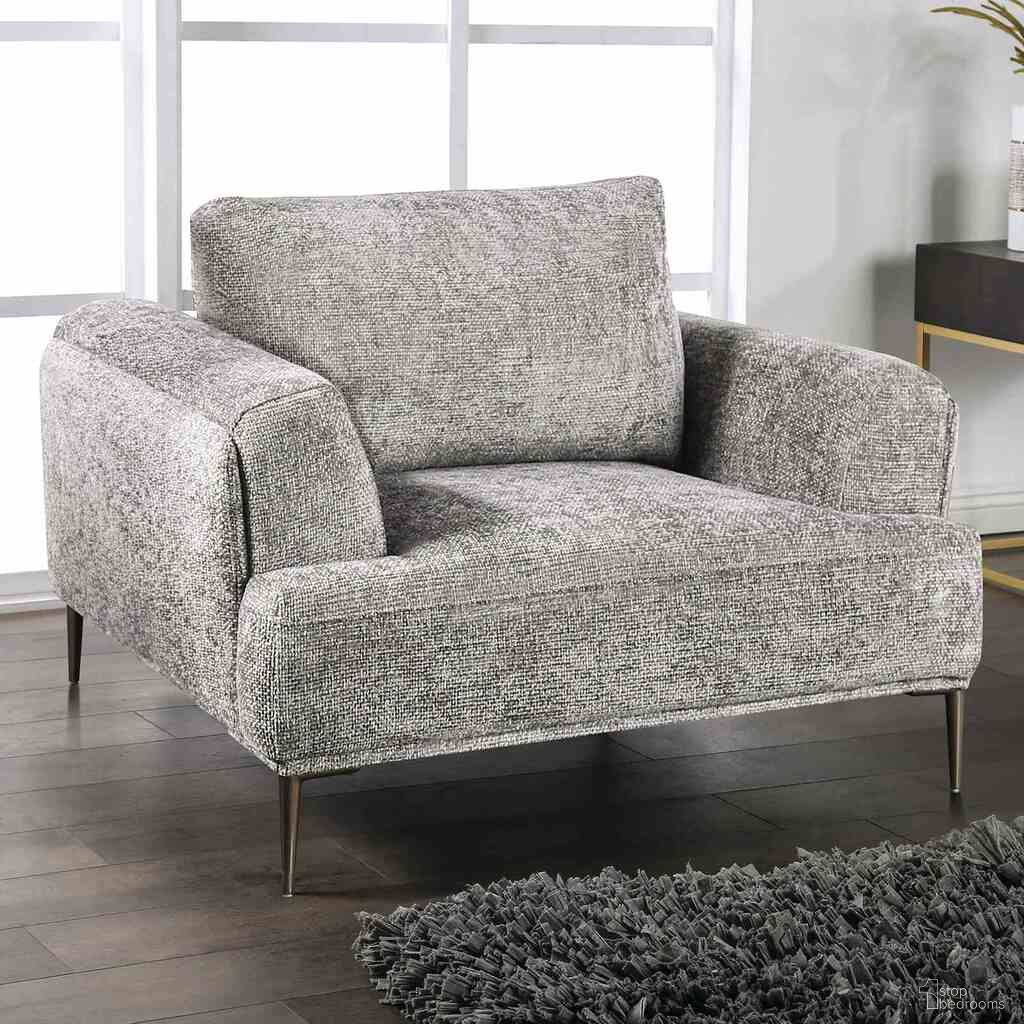 The appearance of Gladbach Chair In Gray designed by Furniture of America in the modern / contemporary interior design. This gray piece of furniture was selected by 1StopBedrooms from Gladbach Collection to add a touch of cosiness and style into your home. Sku: FM63007GY-CH. Material: Chenille.