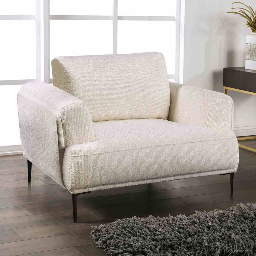 The appearance of Gladbach Chair In Linen White designed by Furniture of America in the modern / contemporary interior design. This linen white piece of furniture was selected by 1StopBedrooms from Gladbach Collection to add a touch of cosiness and style into your home. Sku: FM63007WH-CH. Material: Chenille.