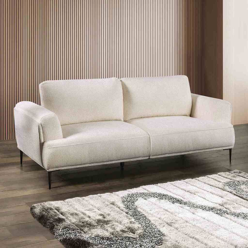 The appearance of Gladbach Sofa In Linen White designed by Furniture of America in the modern / contemporary interior design. This linen white piece of furniture was selected by 1StopBedrooms from Gladbach Collection to add a touch of cosiness and style into your home. Sku: FM63007WH-SF. Material: Chenille.