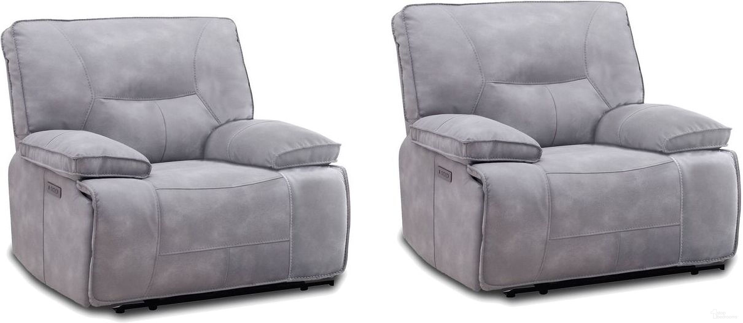The appearance of Gladiator Gravity Power Recliner Set of 2 In Sky designed by Parker House in the modern / contemporary interior design. This sky piece of furniture was selected by 1StopBedrooms from Gladiator Collection to add a touch of cosiness and style into your home. Sku: MGLA#812PHZ-SKY;MGLA#812PHZ-SKY. Material: Polyester.