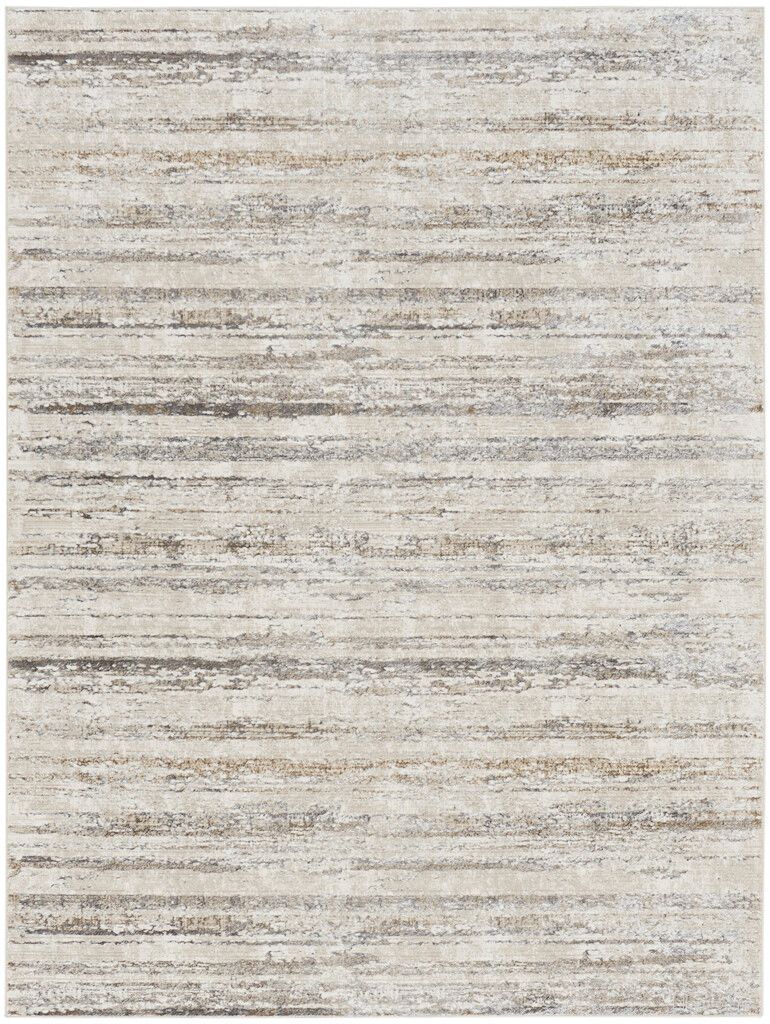 Glam 9' x 12' Indoor Rug In Cream Grey