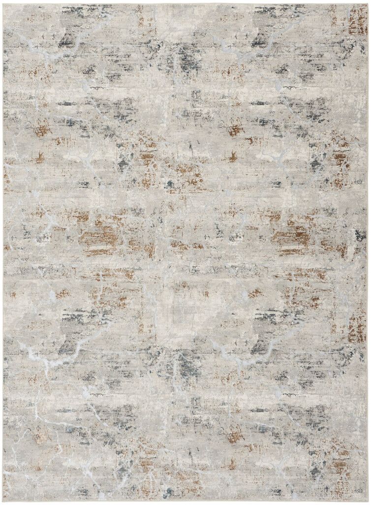 Glam 9' x 12' Modern Indoor Rug In Grey Multi