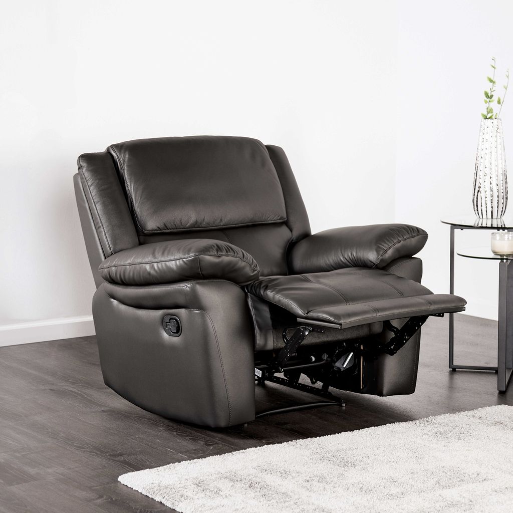 The appearance of Glarus Recliner Chair In Black designed by Furniture of America in the modern / contemporary interior design. This black piece of furniture was selected by 1StopBedrooms from Glarus Collection to add a touch of cosiness and style into your home. Sku: FM69003BK-CH-M. Material: Leather Match.