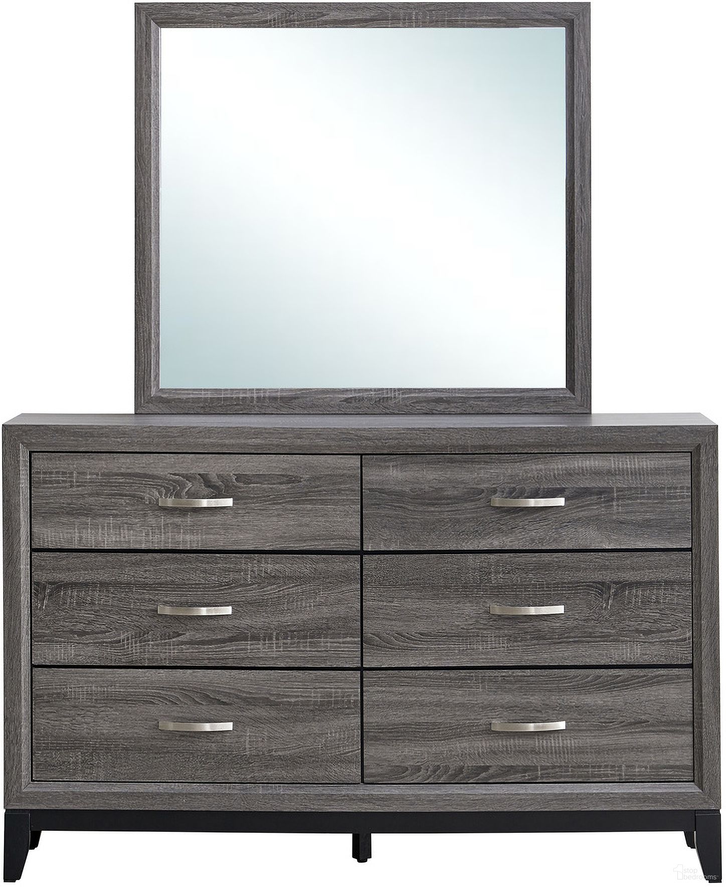 The appearance of Glasgow Dresser In Gray designed by Glory in the modern / contemporary interior design. This gray piece of furniture  was selected by 1StopBedrooms from Glasgow Collection to add a touch of cosiness and style into your home. Sku: G04305-D. Material: Laminate.