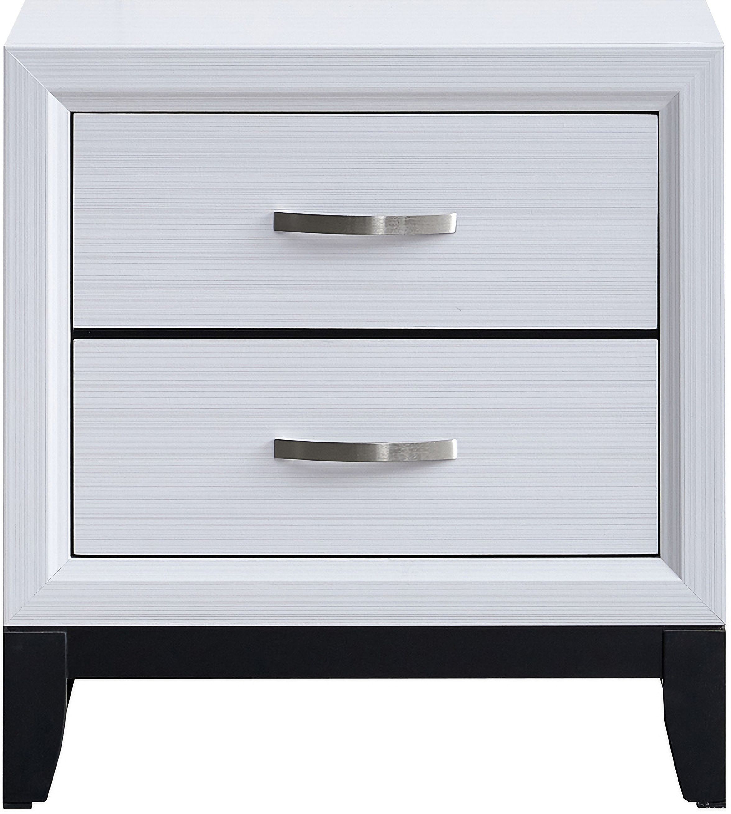 The appearance of Glasgow Nightstand In White designed by Glory in the modern / contemporary interior design. This white piece of furniture  was selected by 1StopBedrooms from Glasgow Collection to add a touch of cosiness and style into your home. Sku: G04390-N. Material: Laminate.