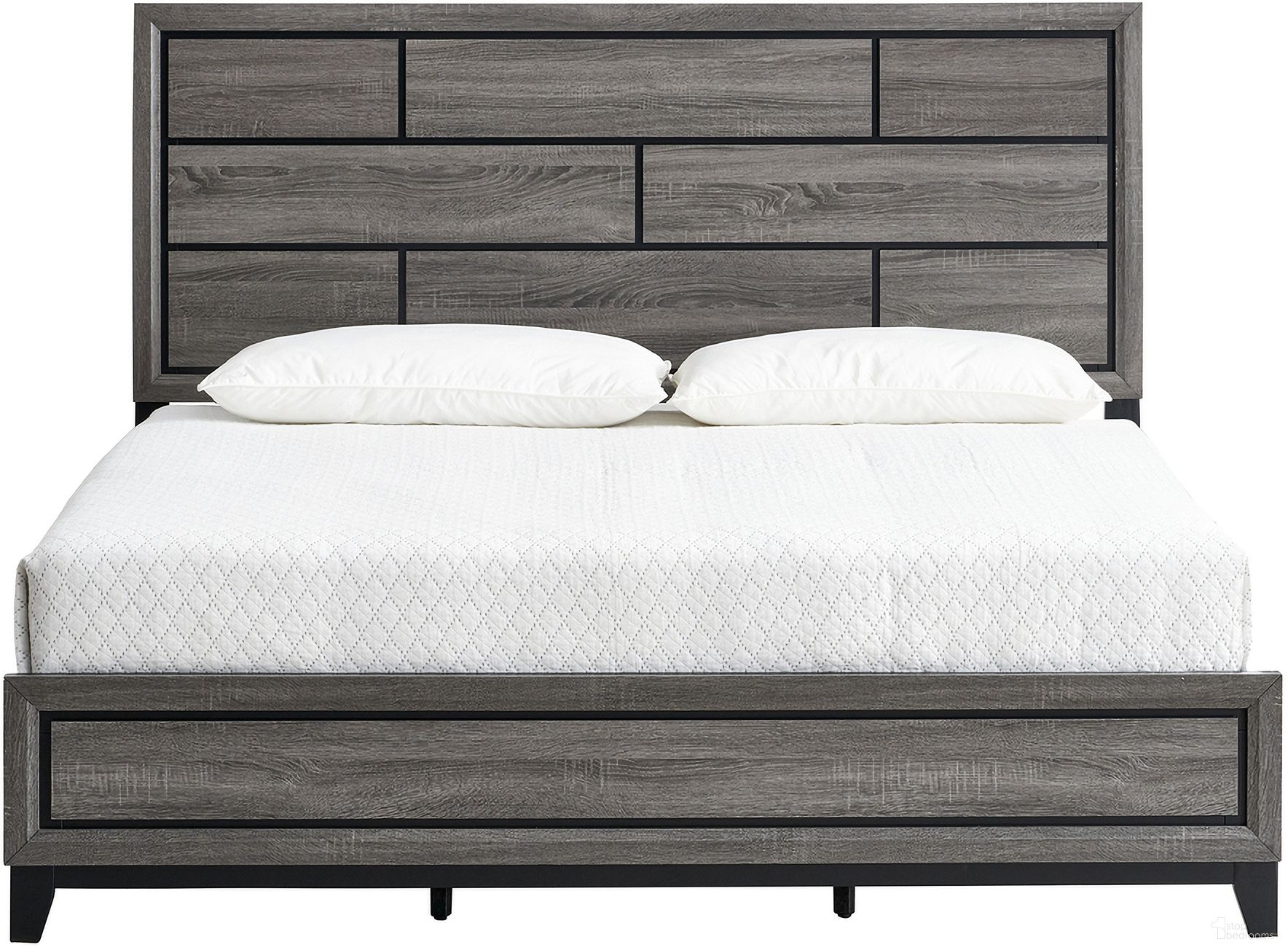 The appearance of Glasgow Queen Bed In Gray designed by Glory in the modern / contemporary interior design. This gray piece of furniture was selected by 1StopBedrooms from Glasgow Collection to add a touch of cosiness and style into your home. Sku: G04305A-QB Box 1;G04305A-QB Box 2. Bed Type: Panel Bed. Bed Size: Queen. Material: Laminate.