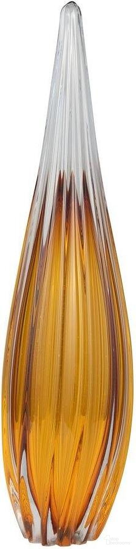 Glass 19 Inch Paperweight In Amber