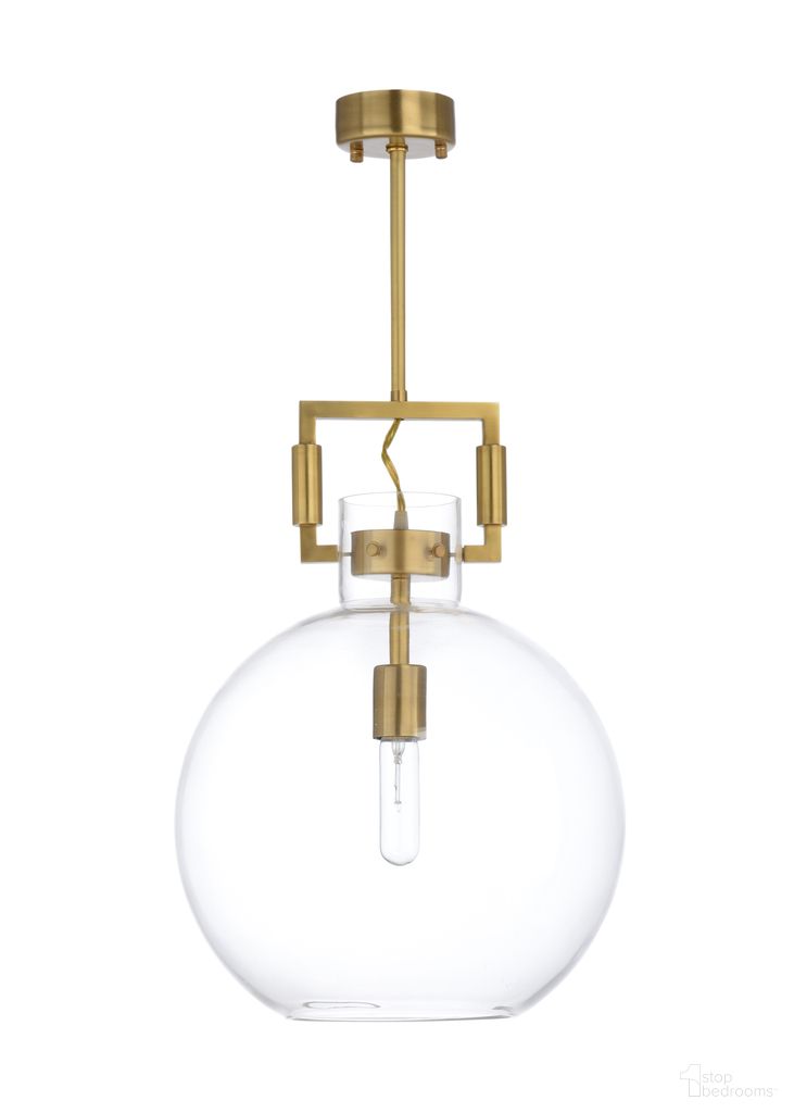 The appearance of Glass Ball Pendant In Gold designed by Chelsea House in the  interior design. This gold piece of furniture  was selected by 1StopBedrooms from Chelsea House Misc Collection to add a touch of cosiness and style into your home. Sku: 69618. Material: Brass.