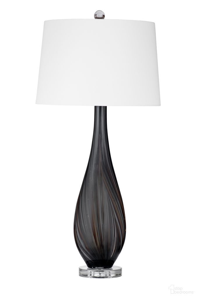Glass Table Lamp In Black