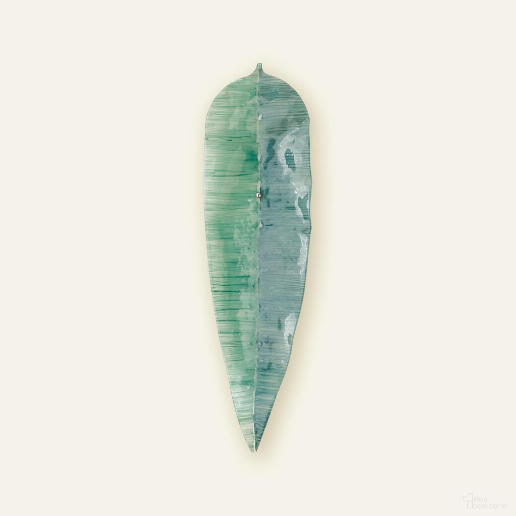 The appearance of Glass Wall Leaf In Blue and Green designed by Global Views in the modern / contemporary interior design. This blue/green piece of furniture was selected by 1StopBedrooms from Glass Collection to add a touch of cosiness and style into your home. Sku: WDS1018-GV. Material: Glass.